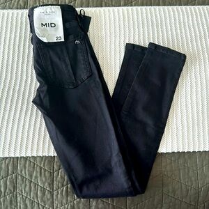 Rag & Bone black soft denim jeans skinny mid rise size 23 or kids 12